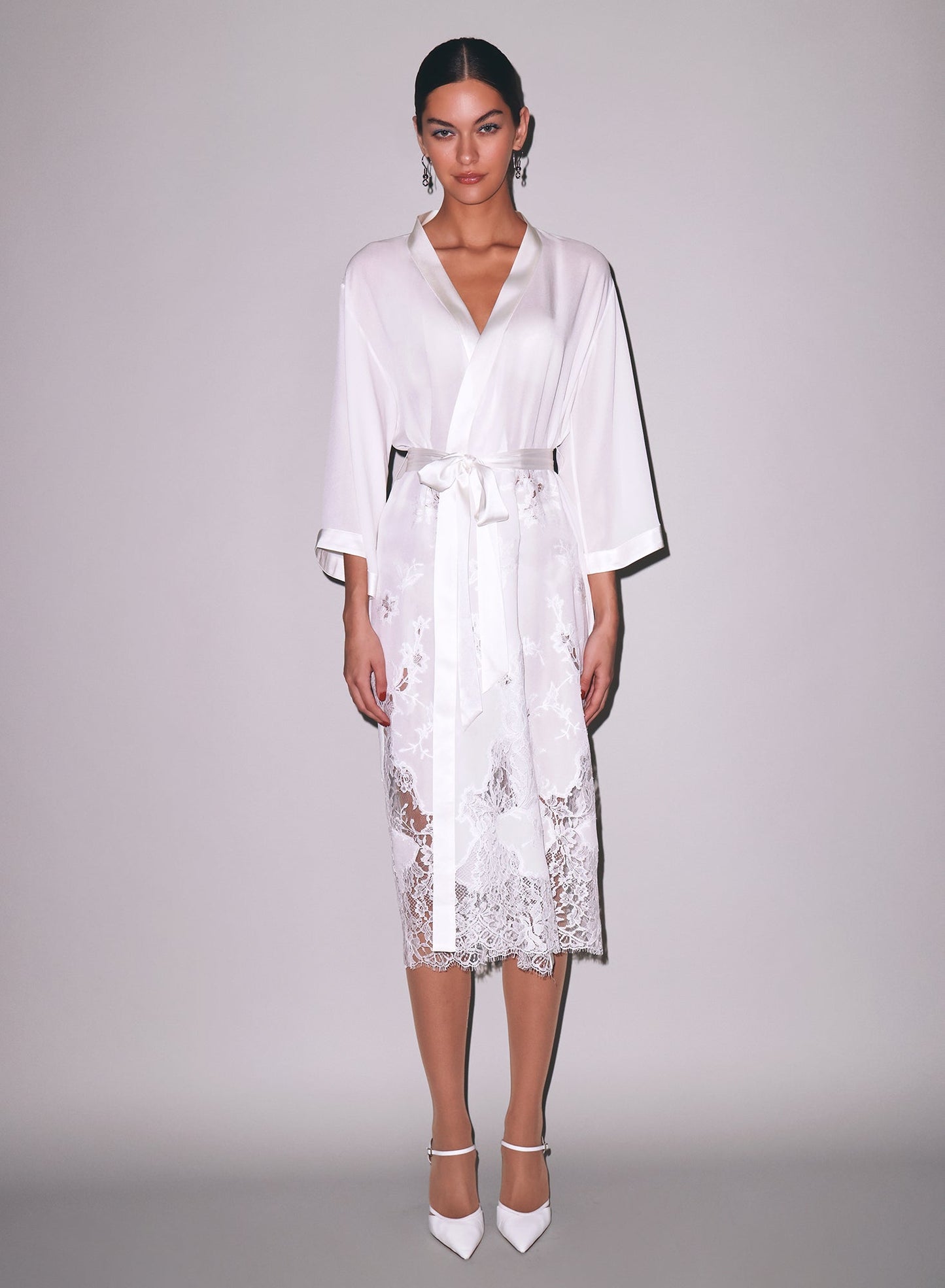 Mia Lace Long Robe
