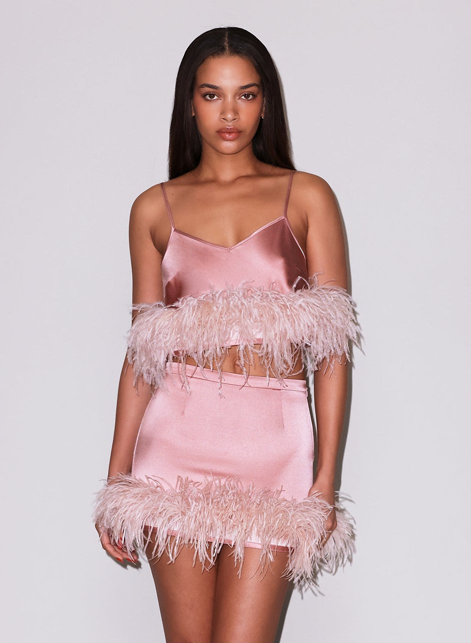 Feather Mini Skirt