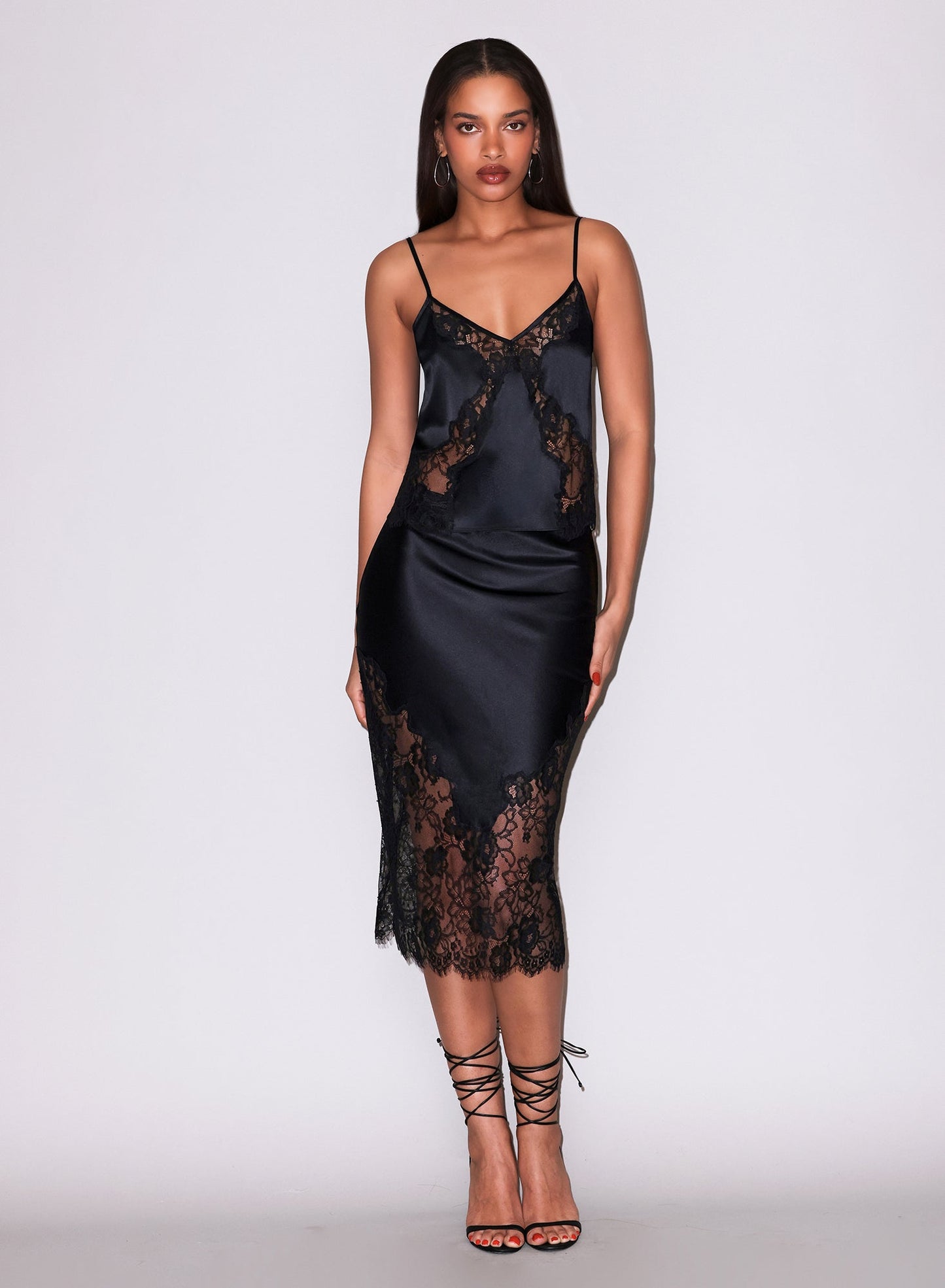 Juliet Lace Silk Skirt