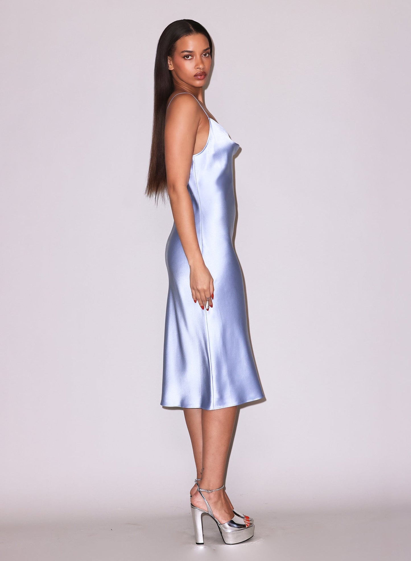 Cowl Neck Slip Dress