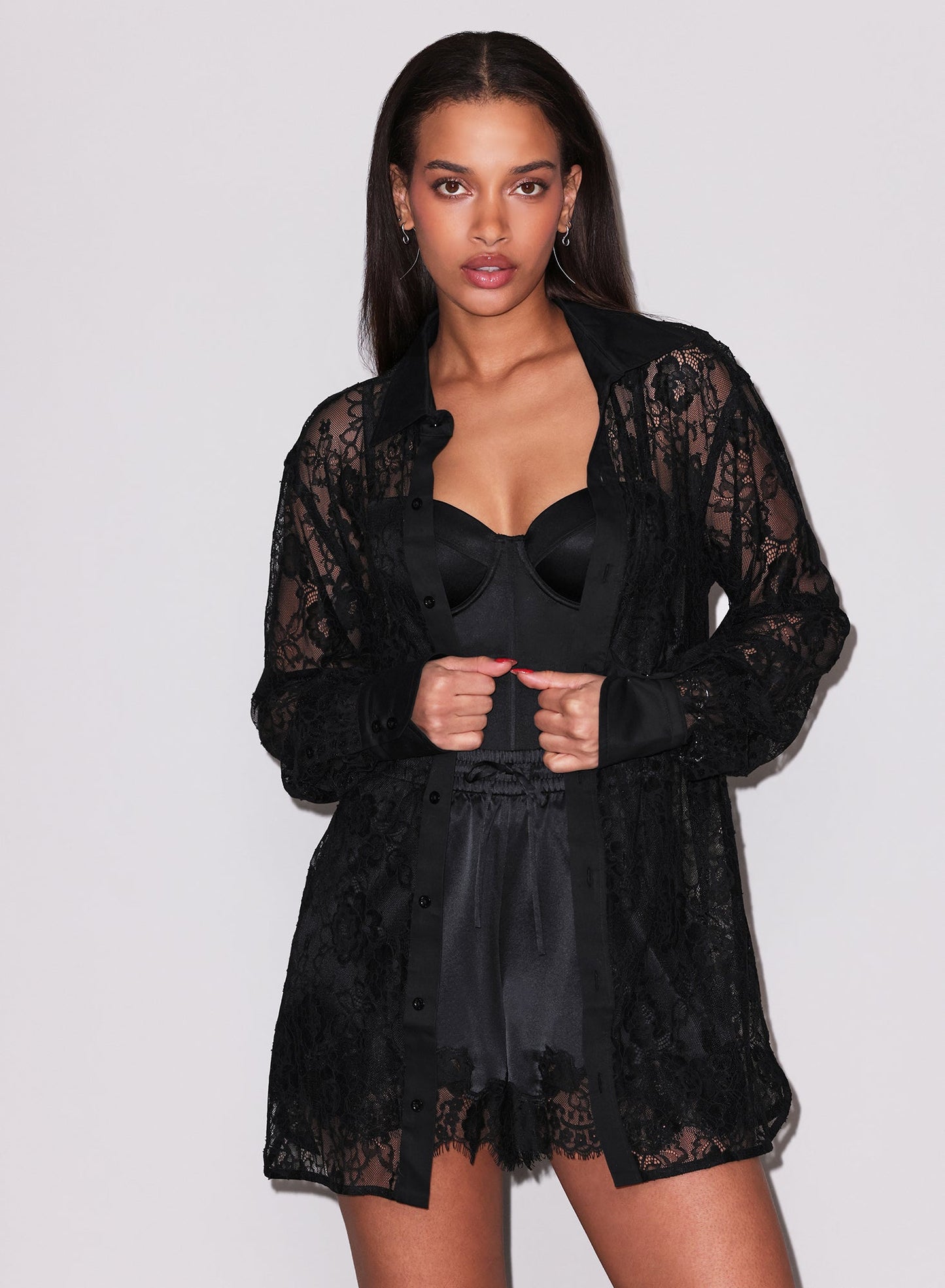 Juliet Lace Button Down
