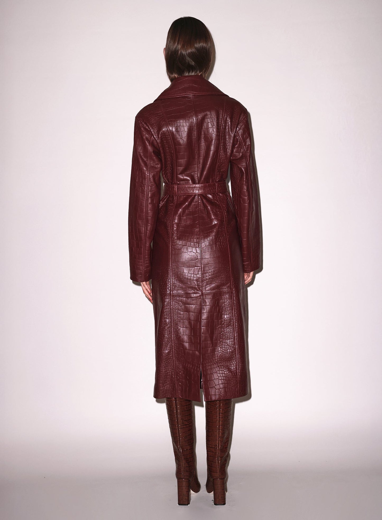 Croc Leather Trench