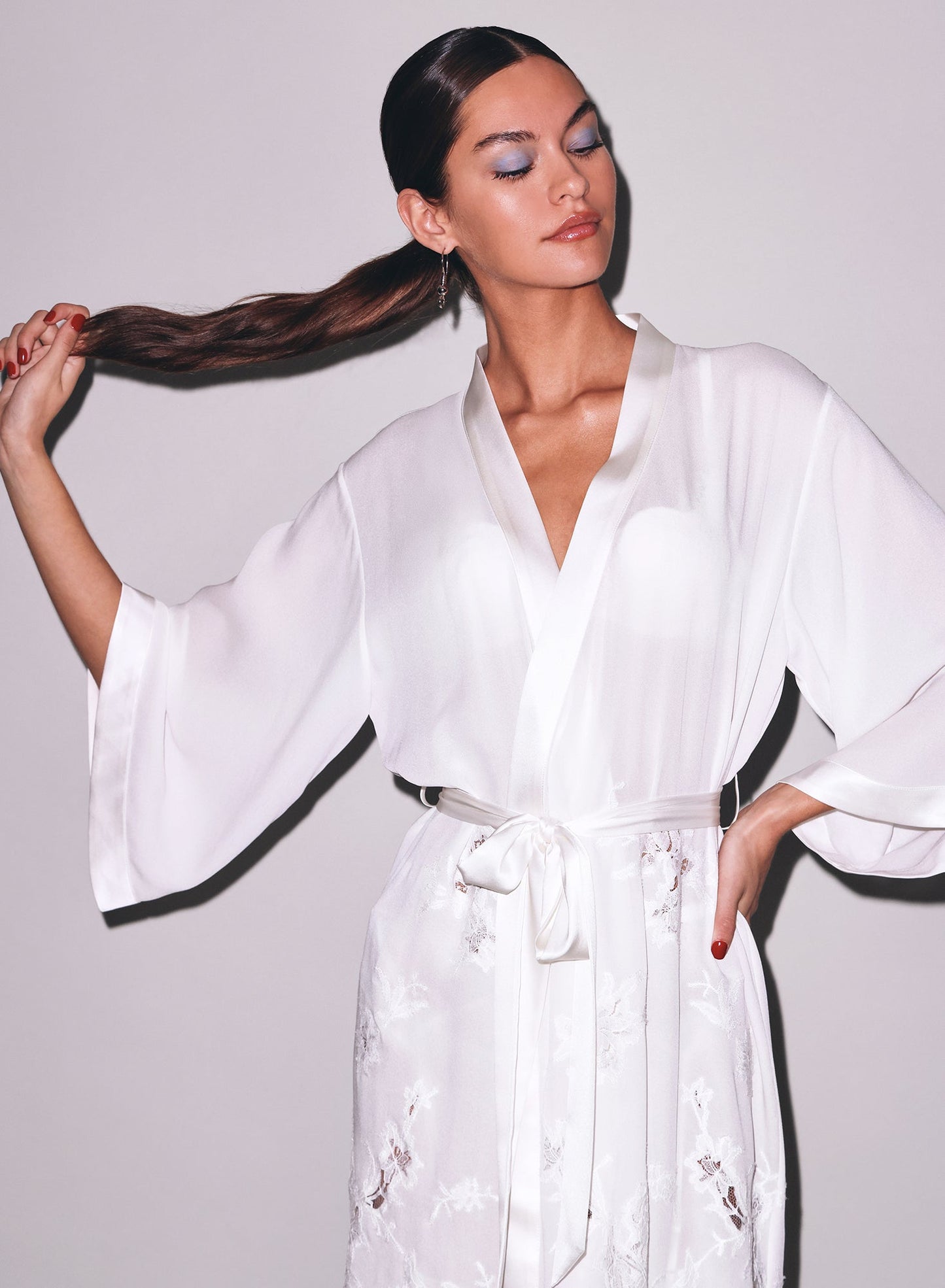 Mia Lace Long Robe