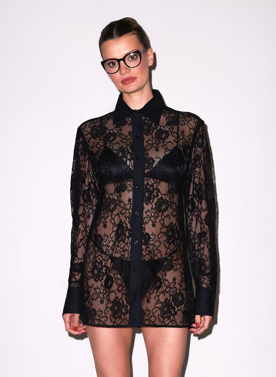 Juliet Lace Button Down