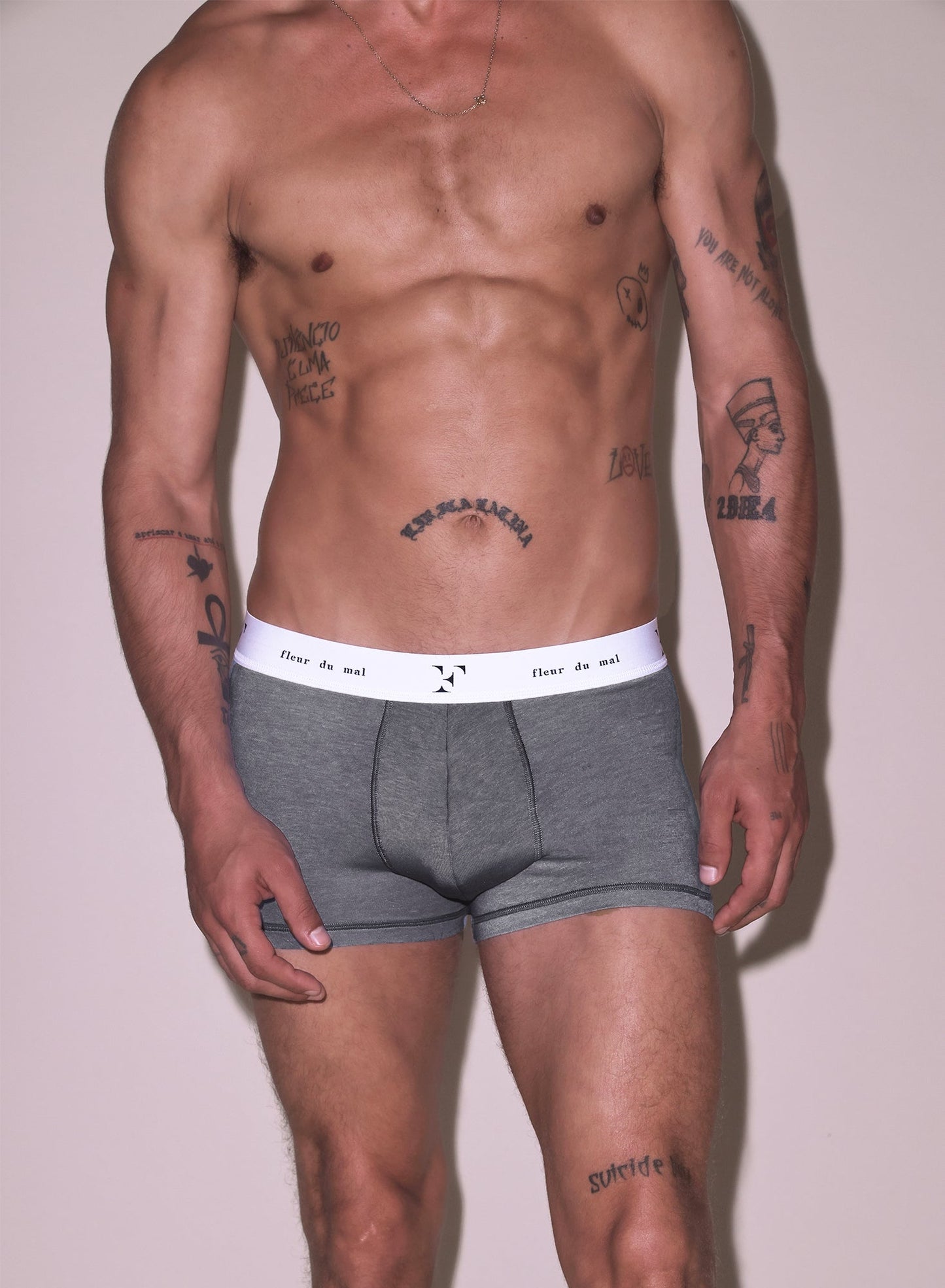 Men's Heather Grey Boxer Briefs