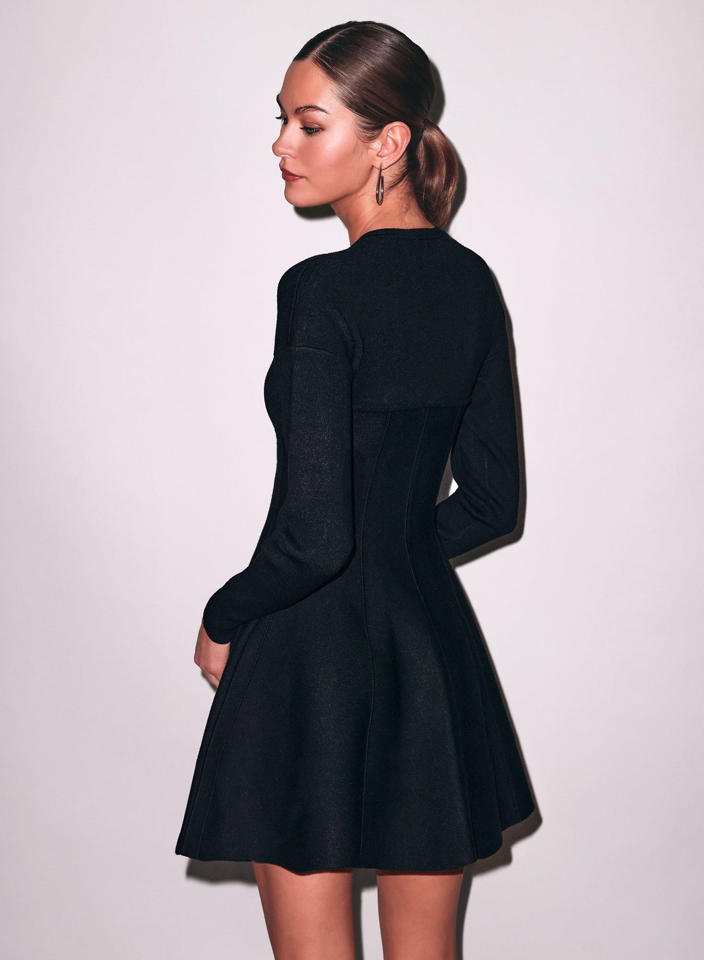 V-Neck Flared Corset Dress
