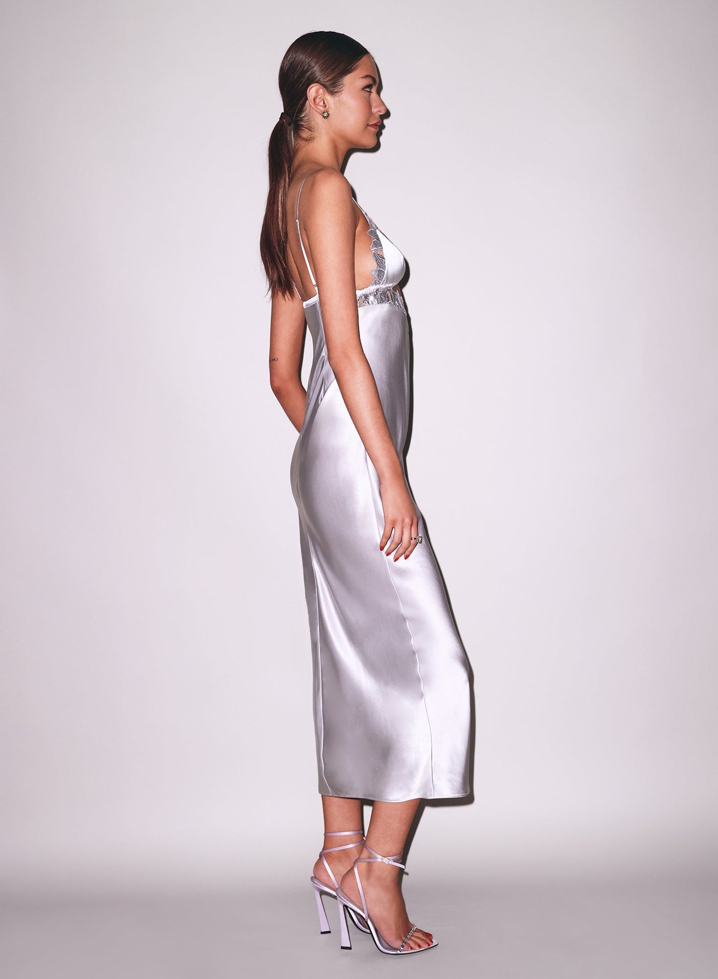 Lily Embroidery Cutout Slip