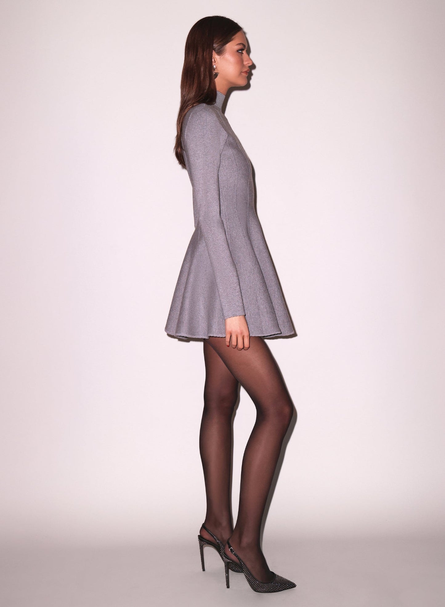 Long Sleeve Flared Corset Dress
