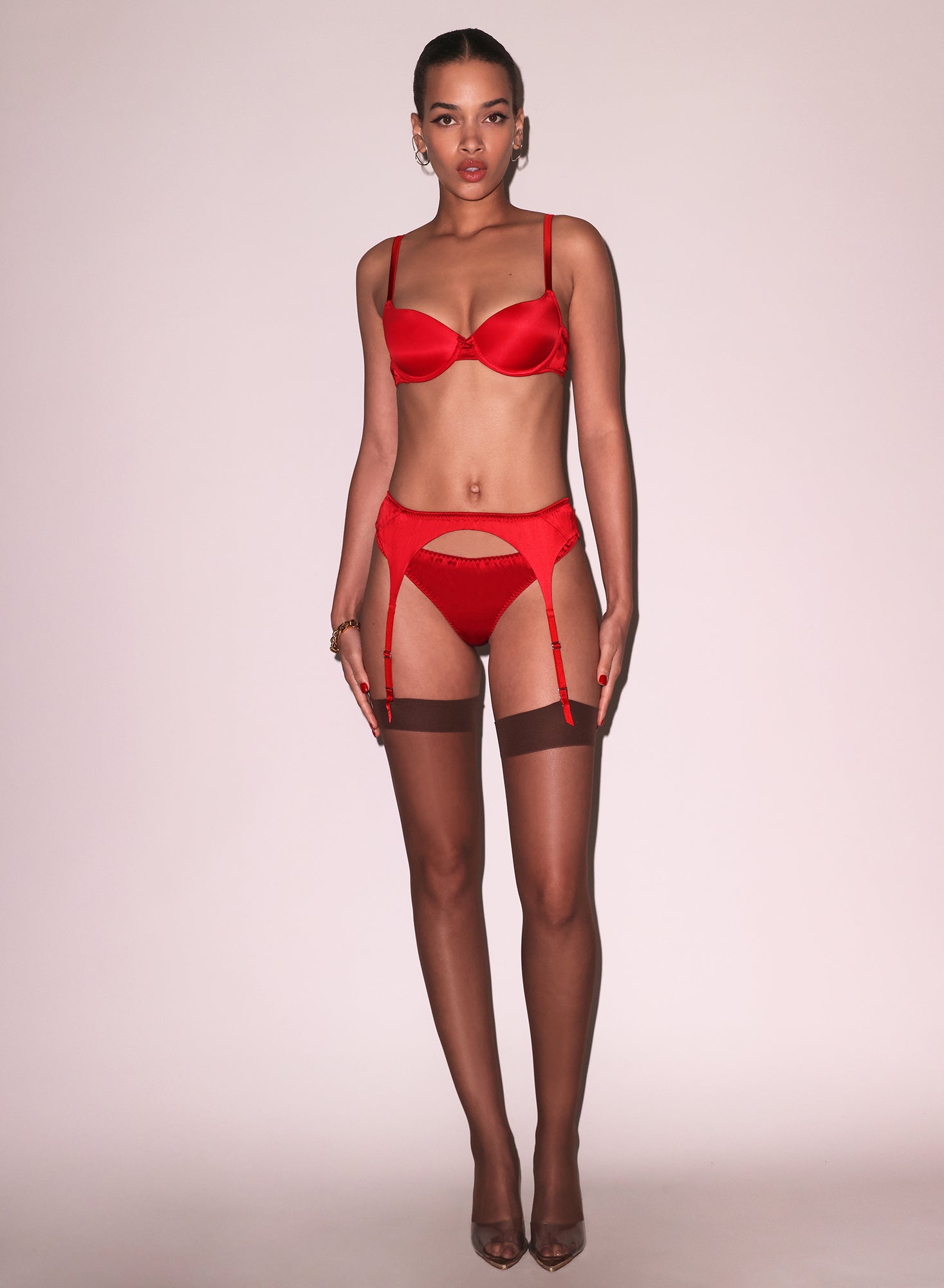 Cocoa Sheer Thigh High Stockings