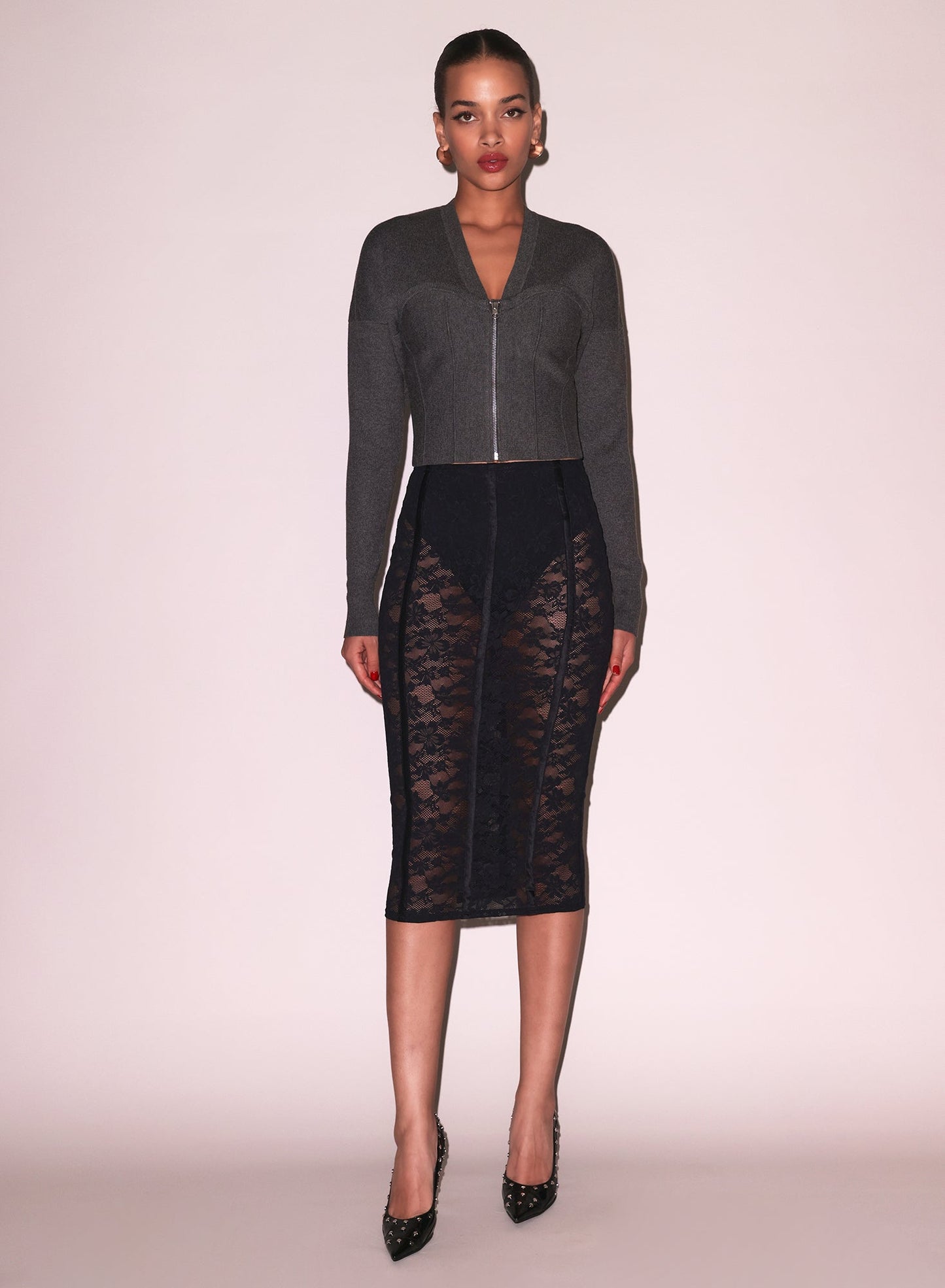 Le Stretch Lace Skirt