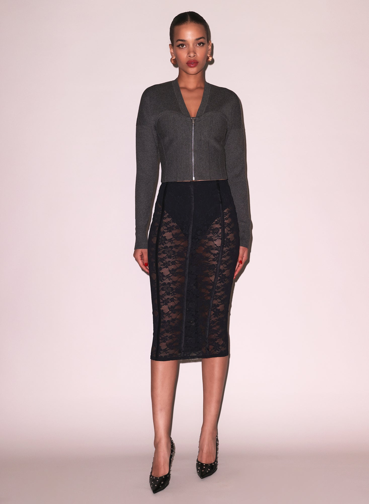 Le Stretch Lace Skirt