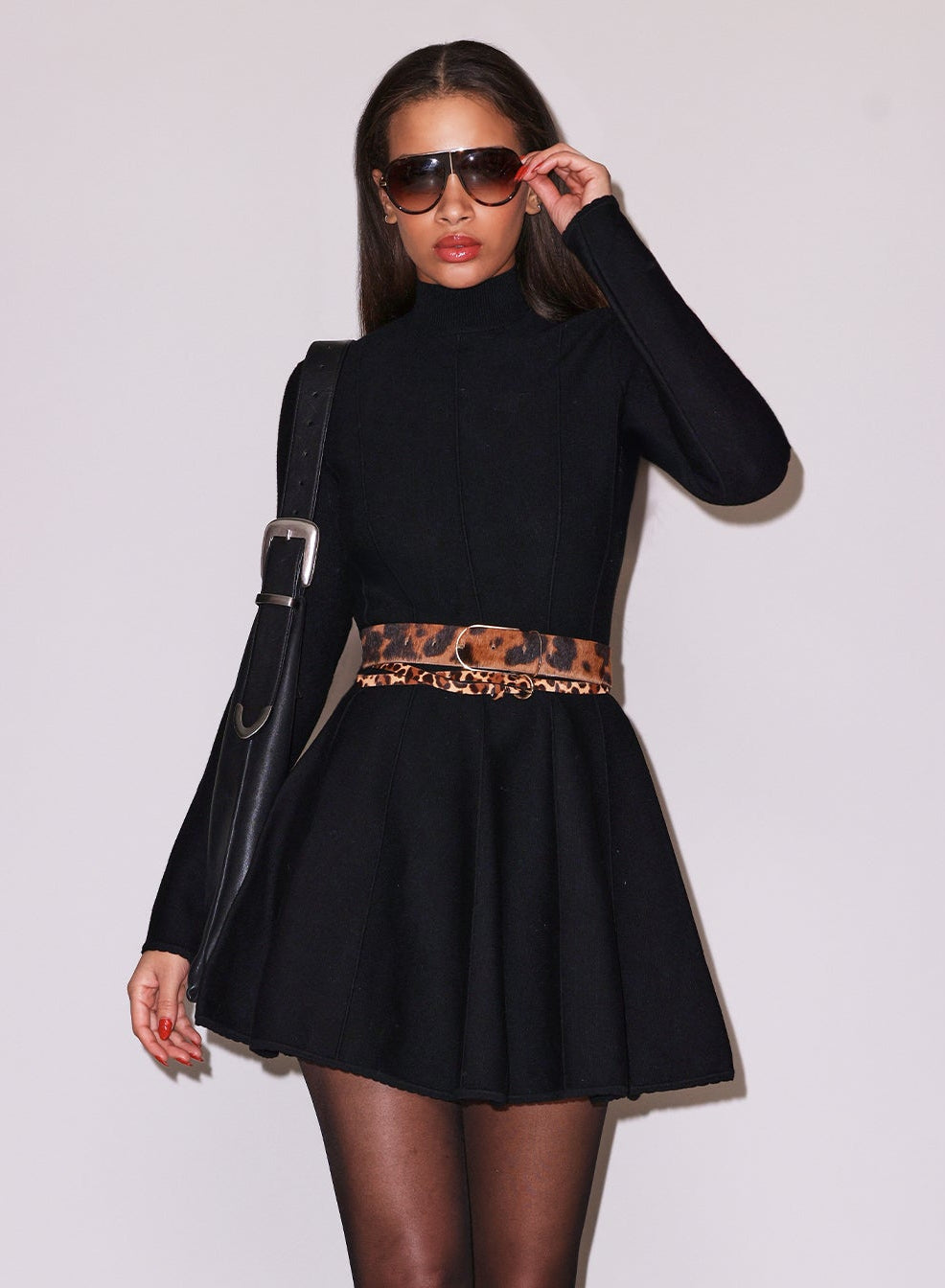 Long Sleeve Flared Corset Dress