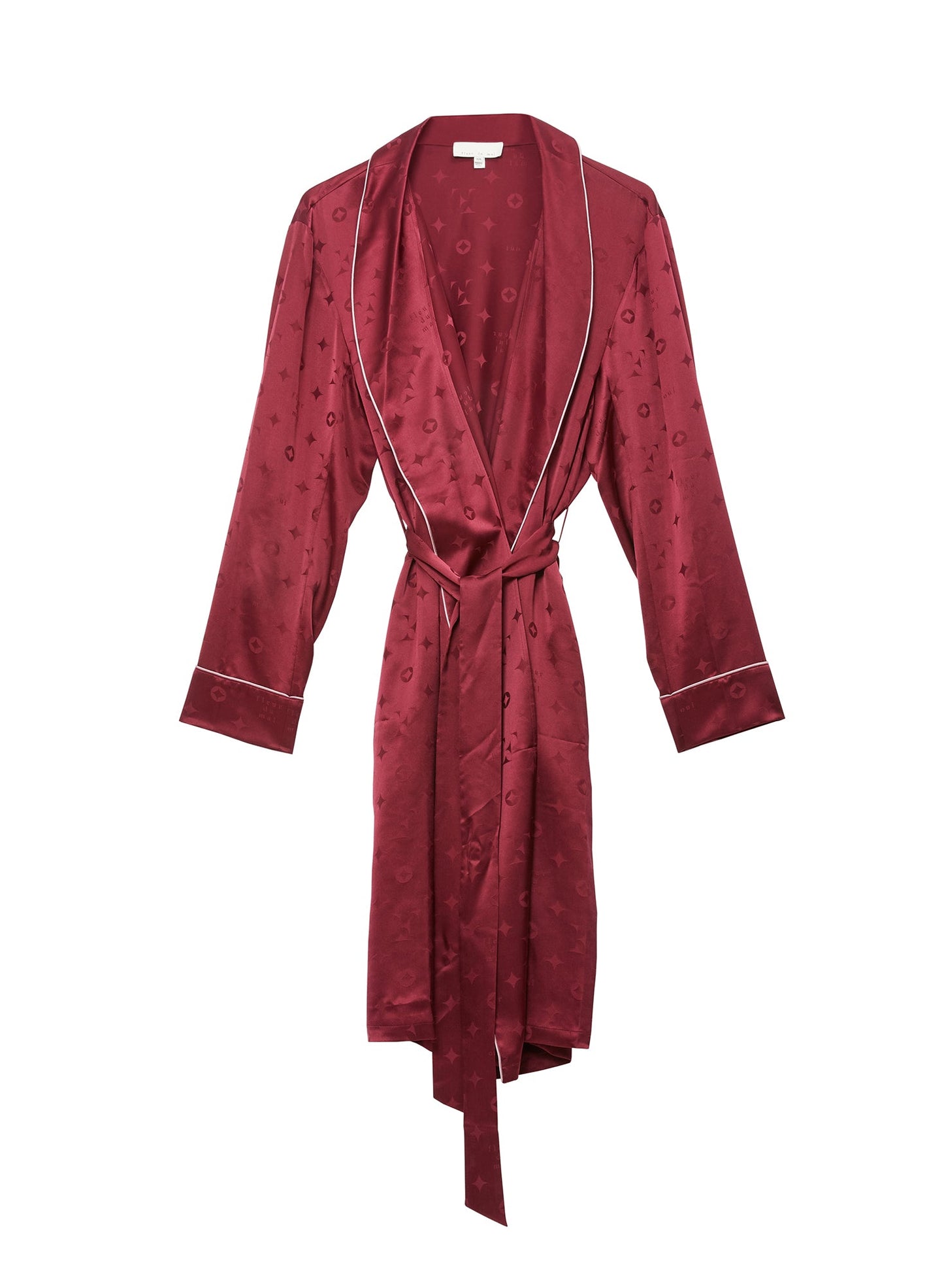 Luxurious Silk Jacquard Robe Barolo