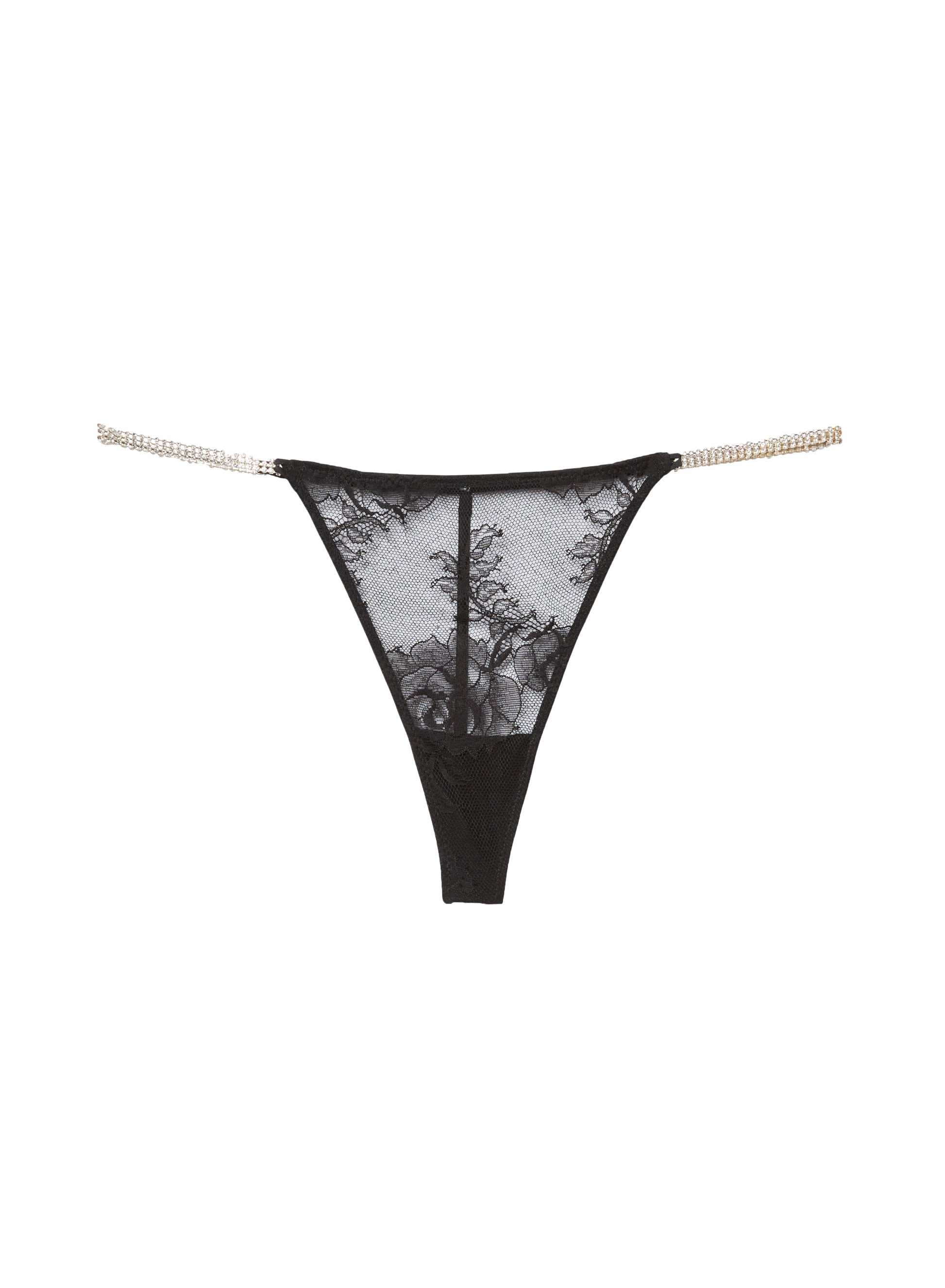 Sexy Crystal Bouquet Lace V-String