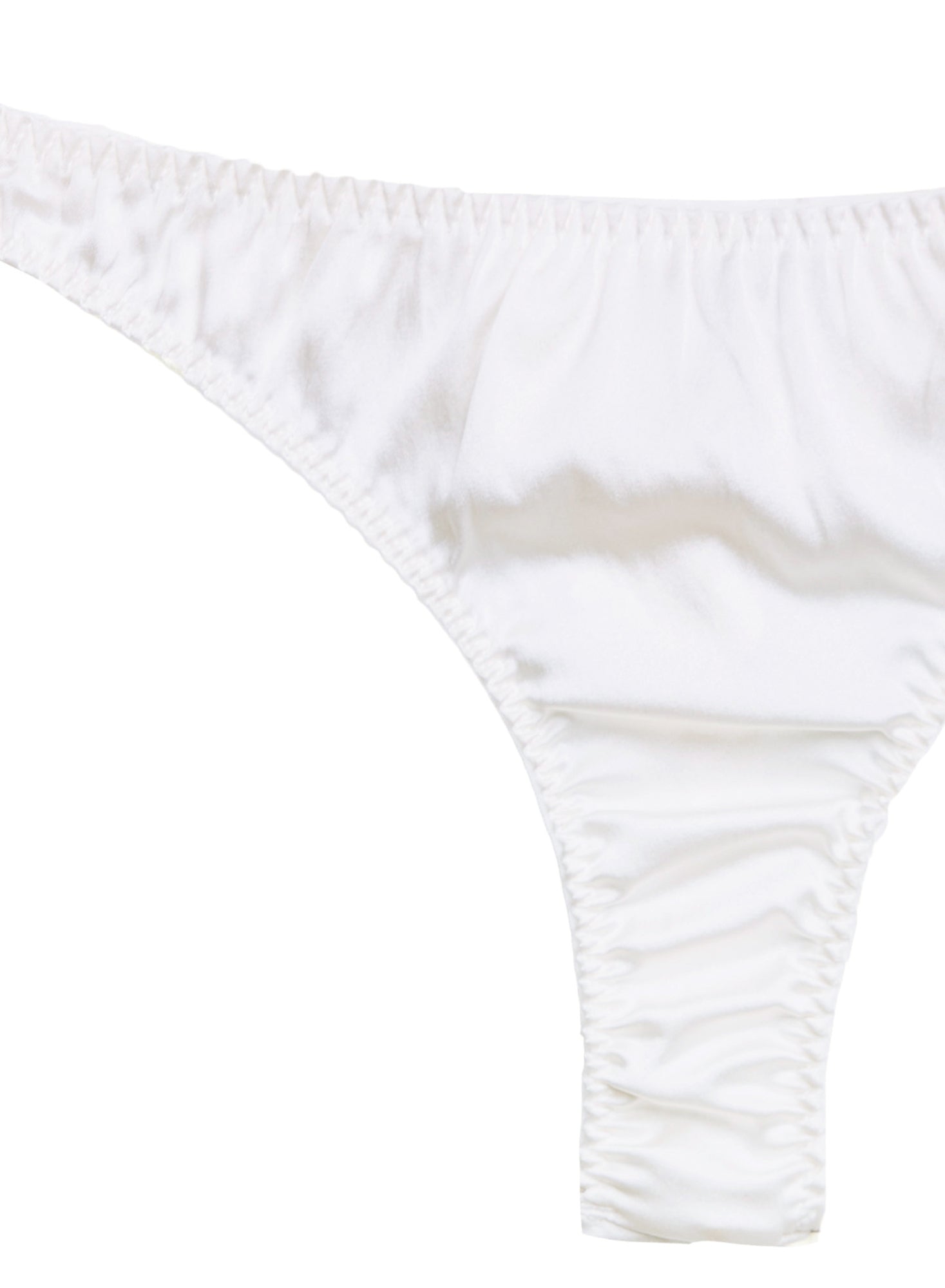 Luxe Silk Thong Ivory