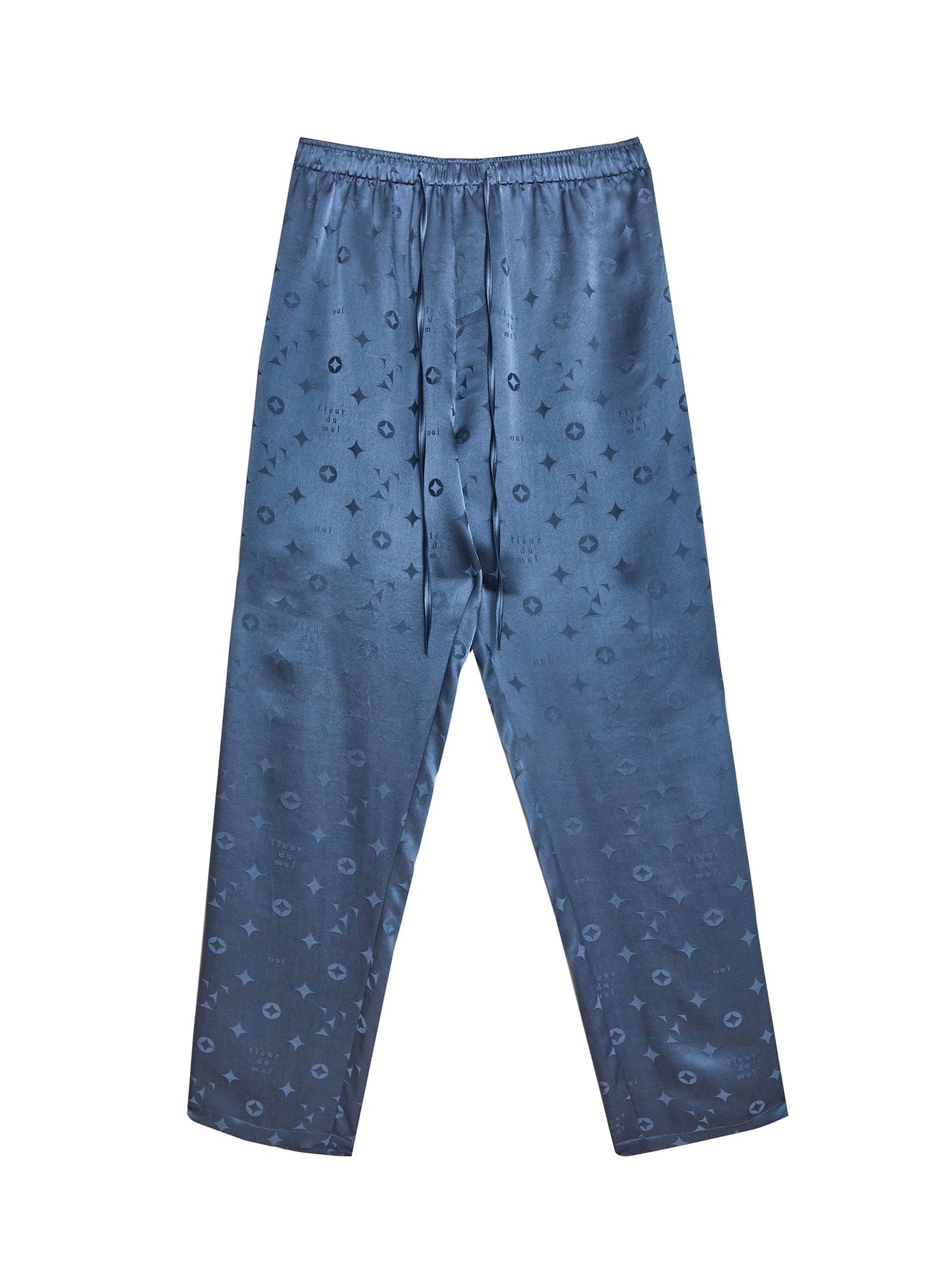 Silk Jacquard Pj Pant Deep Slate