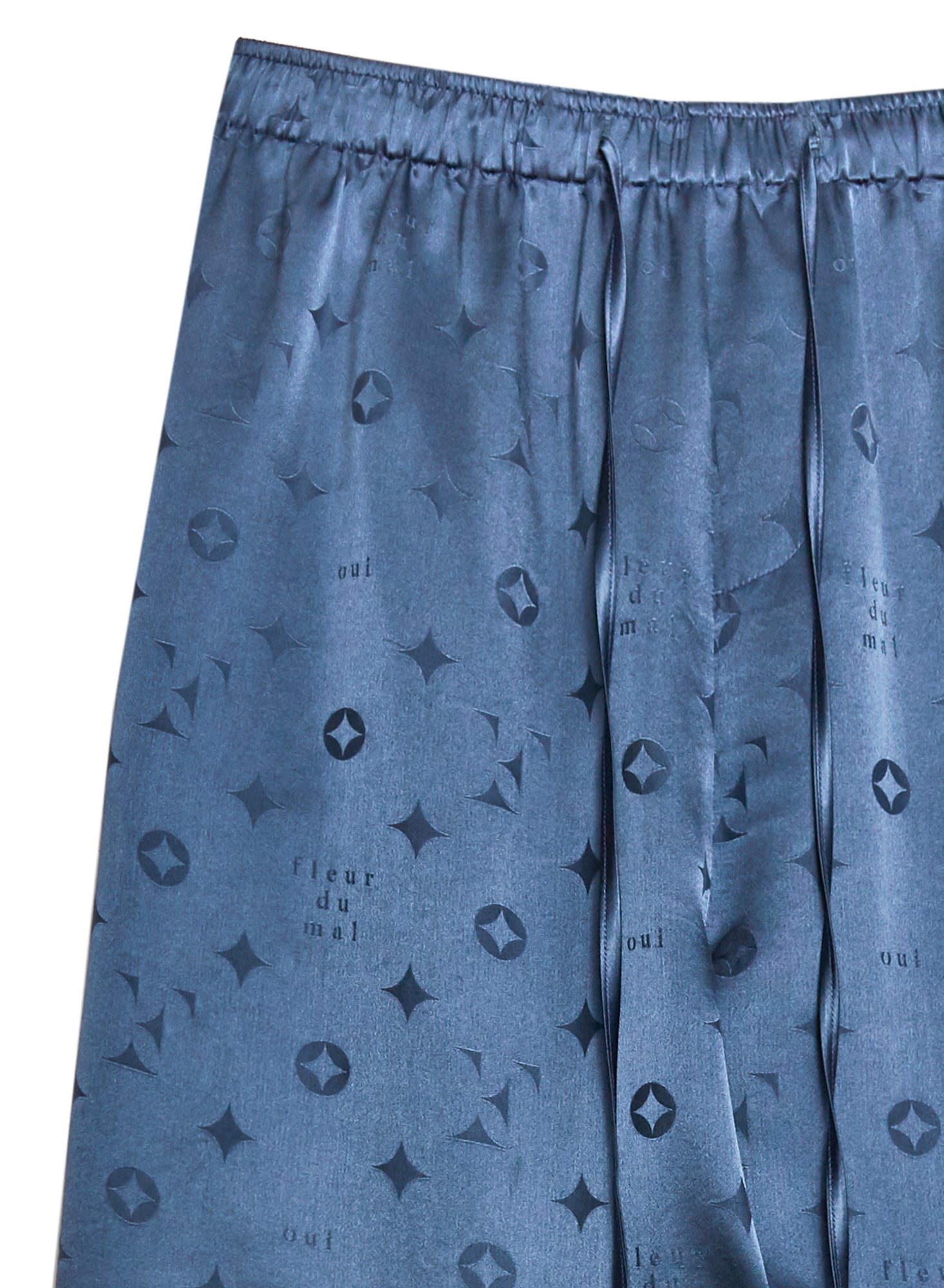 Silk Jacquard Pj Pant Deep Slate