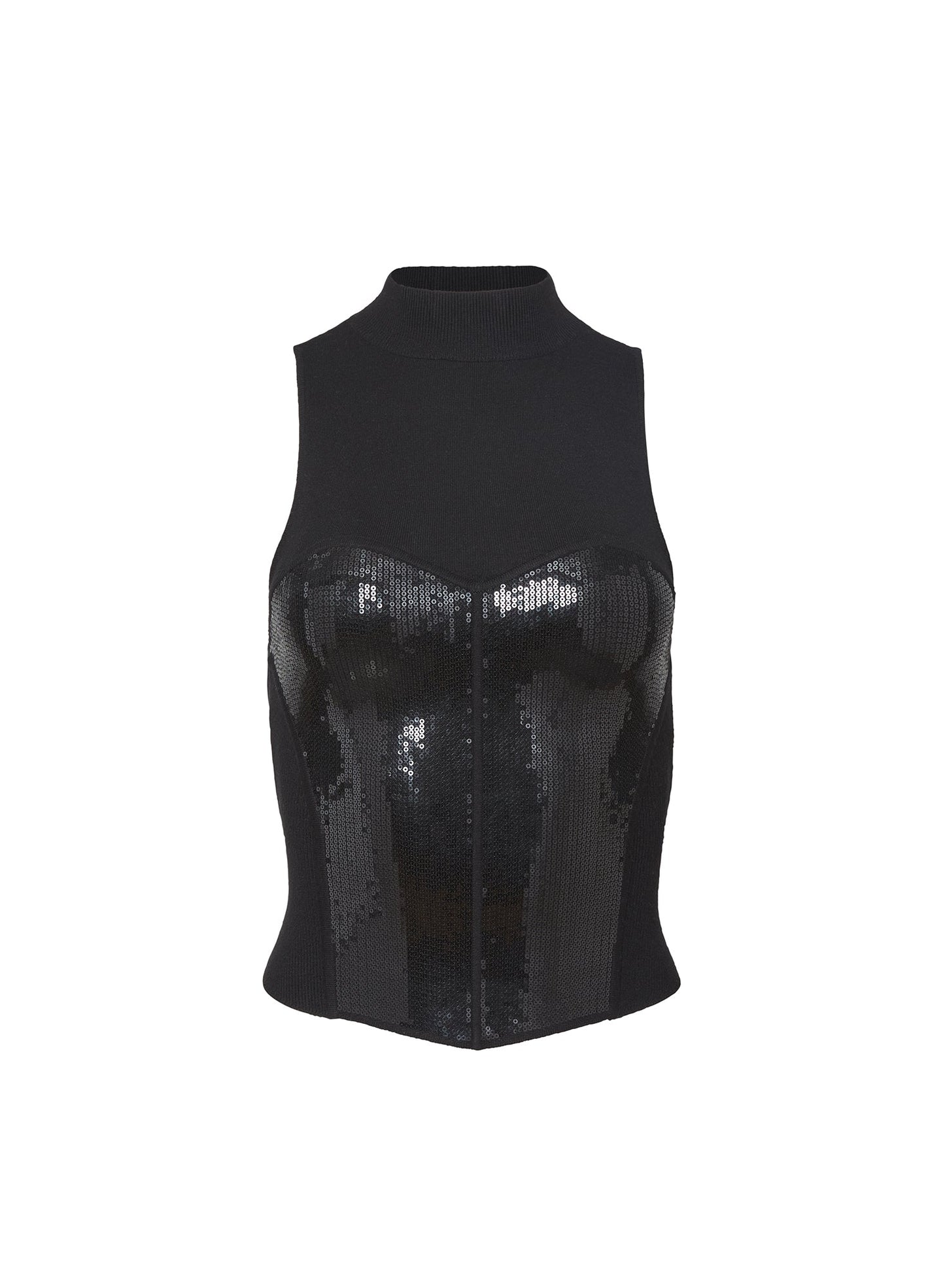 Sequin Knit Bustier Top