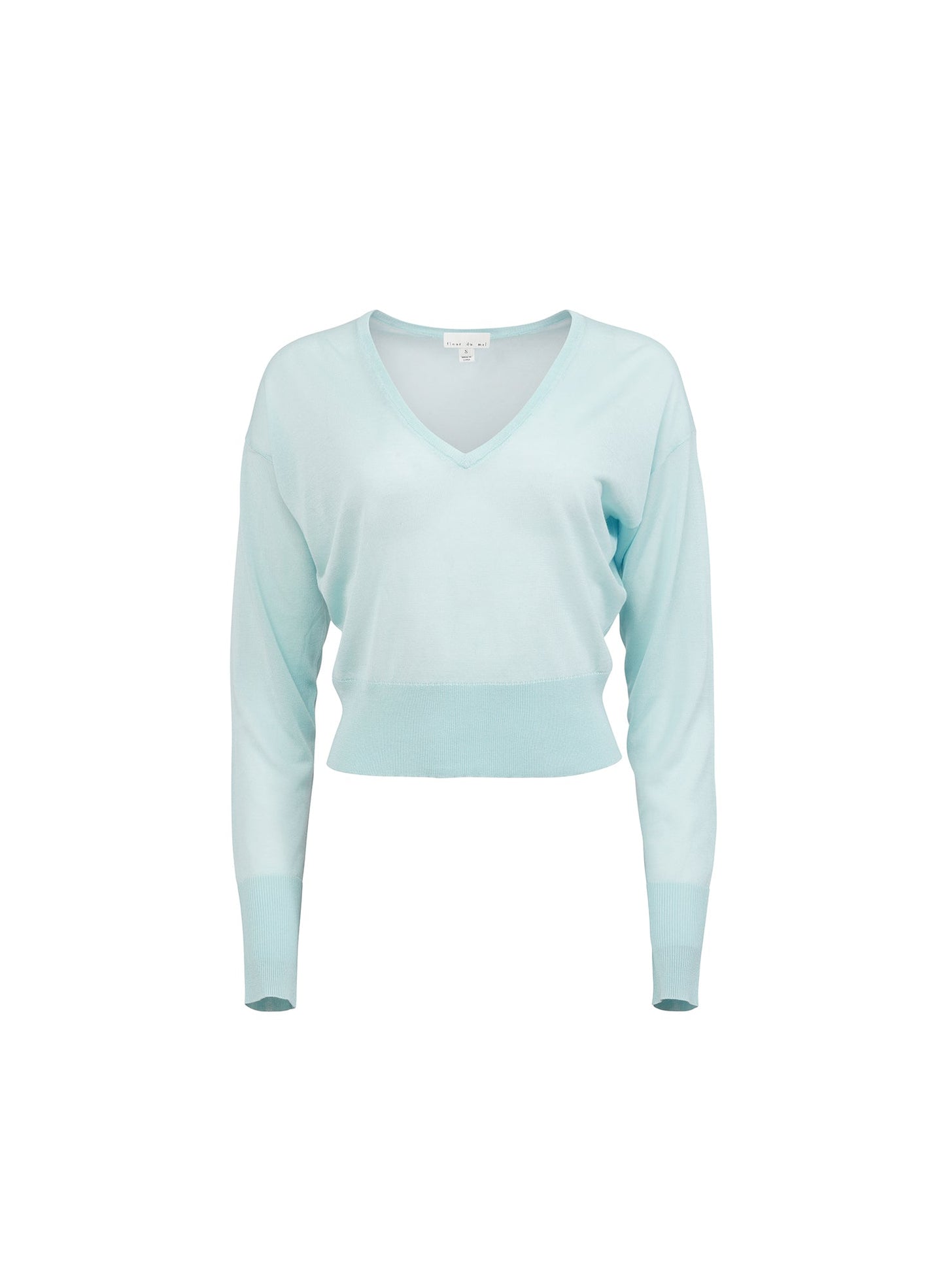 Sheer Knit V-Neck Sweater